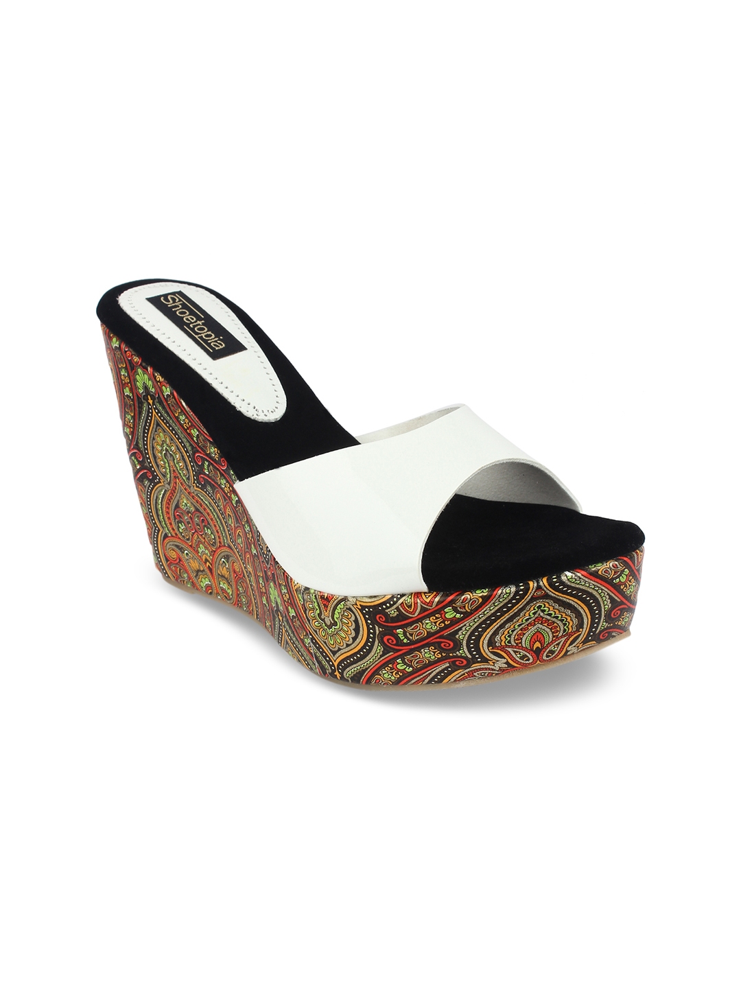Buy Shoetopia Women White Solid Sandals - Heels for Women 2272620 | Myntra