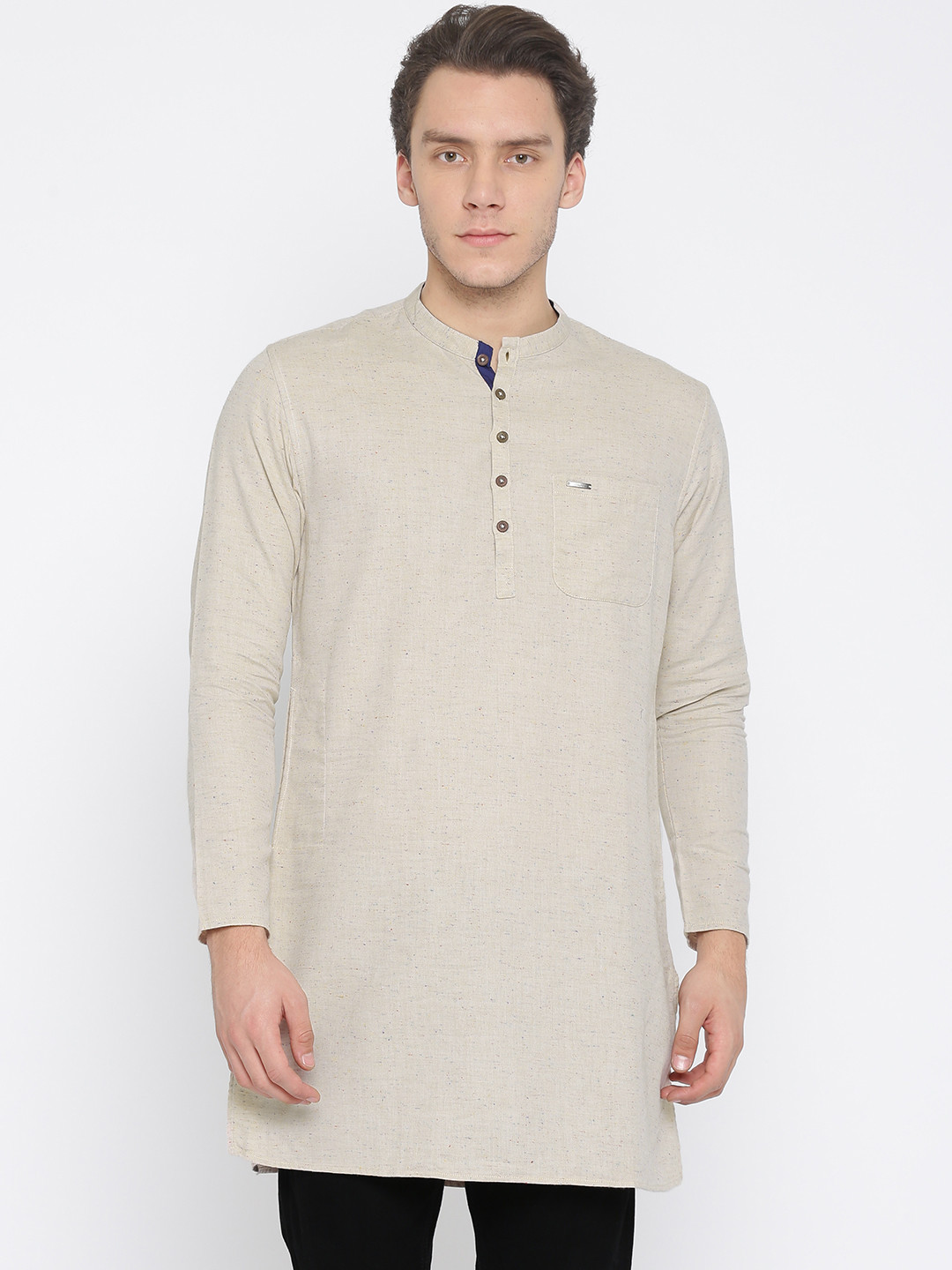 Buy Peter England Men Off White Solid Straight Kurta - Kurtas for Men 2272704 | Myntra