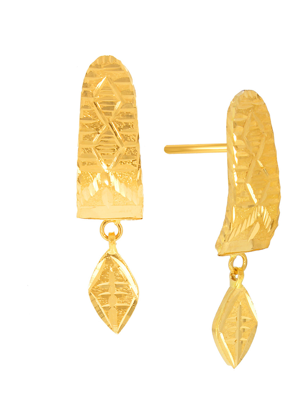 Buy SENCO 22KT Gold Drop Earrings 1.4gm Earrings Gold for Women