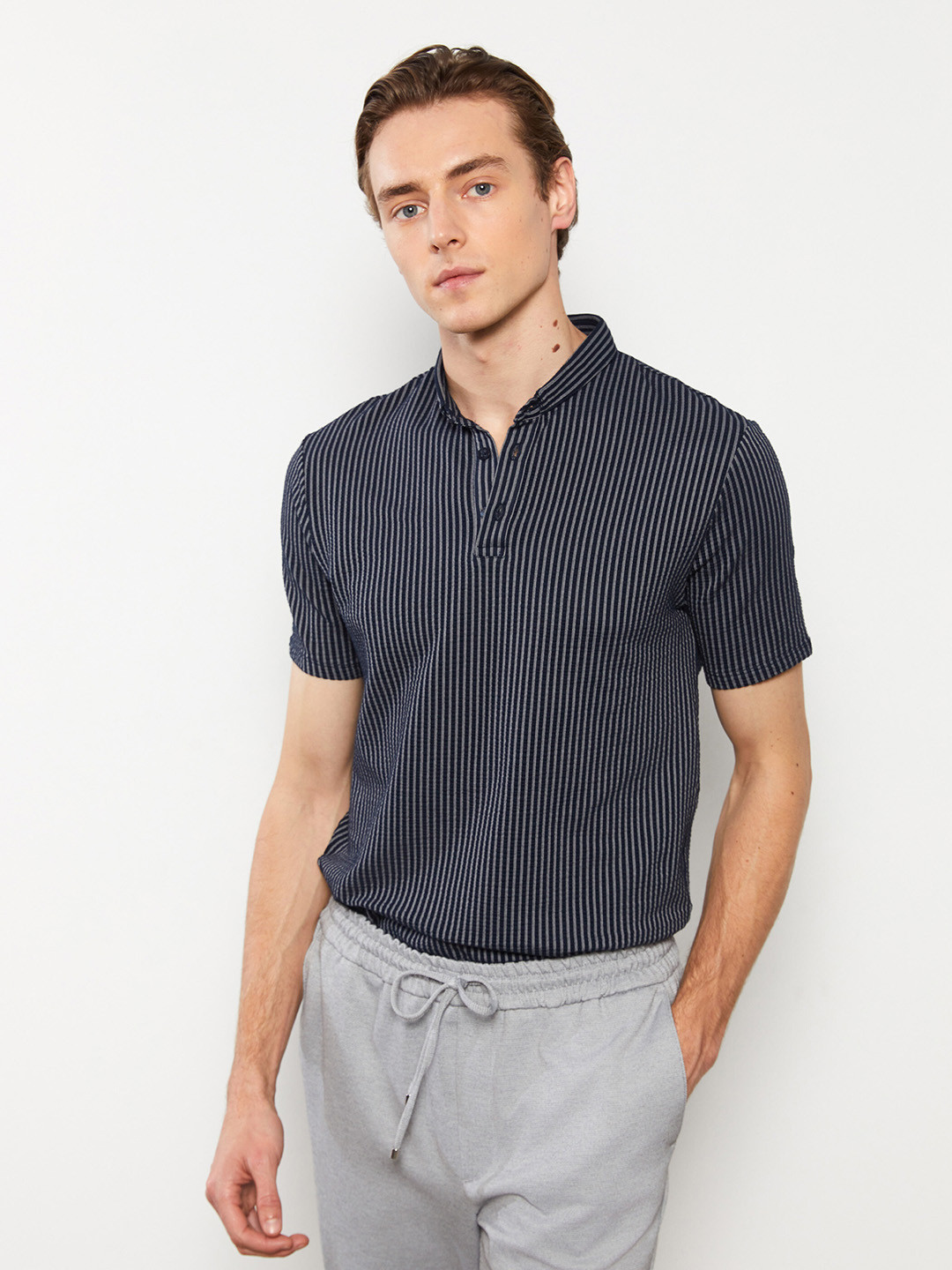 Buy LC Waikiki Striped Polo Collar T Shirt - Tshirts for Men 22734598 ...