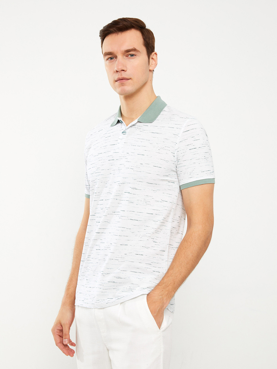 Buy LC Waikiki Men Polo Collar Pure Cotton Slim Fit T Shirt - Tshirts ...