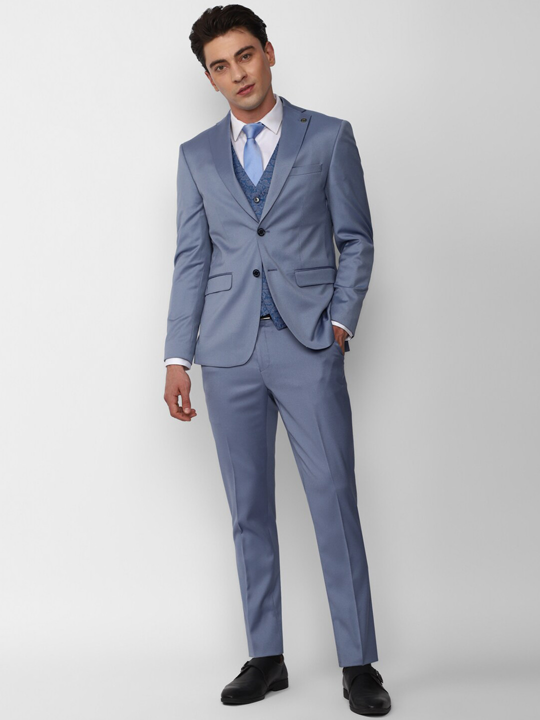 Buy Peter England Elite Men Slim Fit 3 Piece Formal Suit - Suits for ...