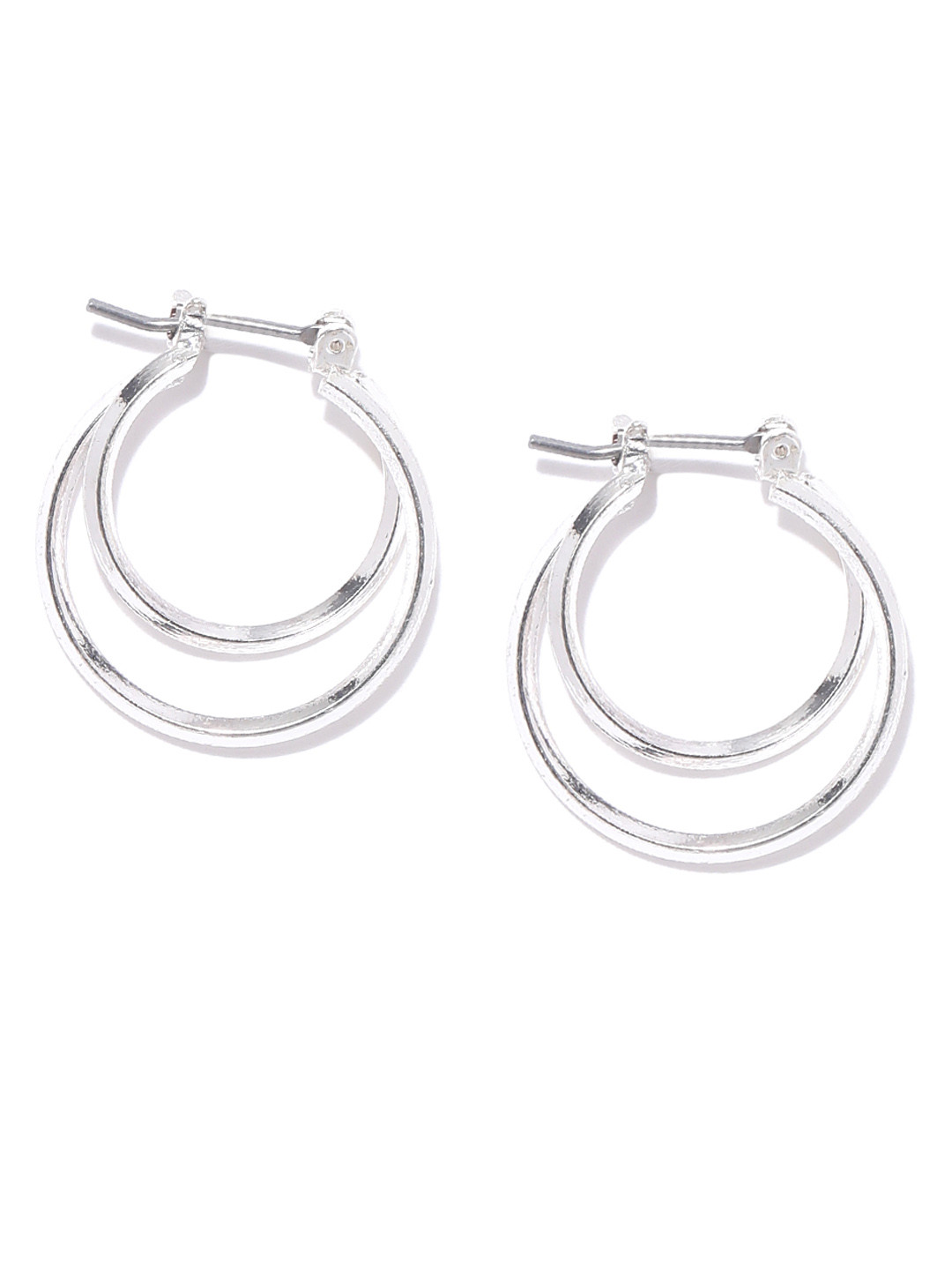 Buy Accessorize Silver Toned Circular Hoop Earrings Earrings for