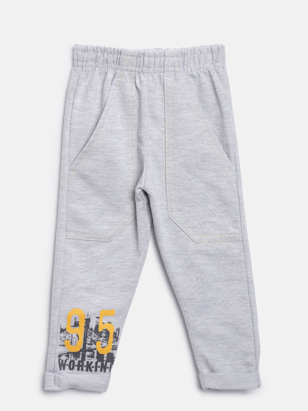 Buy Kid Studio Boys Grey Melange Track Pants Track Pants for Boys