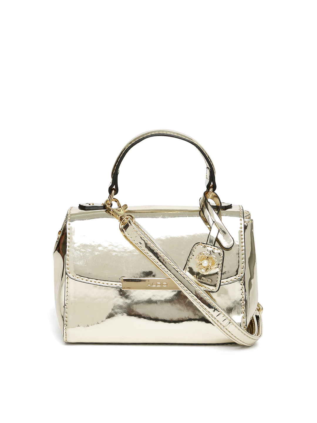 Buy ALDO Gold Toned Solid Sling Bag Handbags for Women 2274902 Myntra