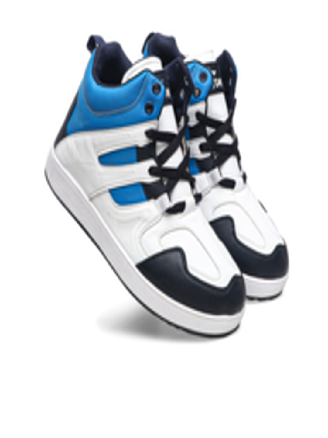 Buy ZAYDN Men Colourblocked Mid Top Memory Foam Basics Sneakers ...