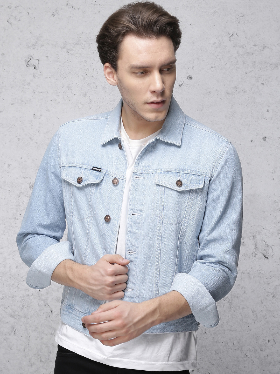 Buy Ecko Unltd Men Blue Solid Denim Jacket - Jackets for ...