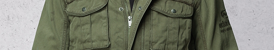 Buy Ecko Unltd Men Olive Green Solid Tailored Jacket - Jackets for Men ...