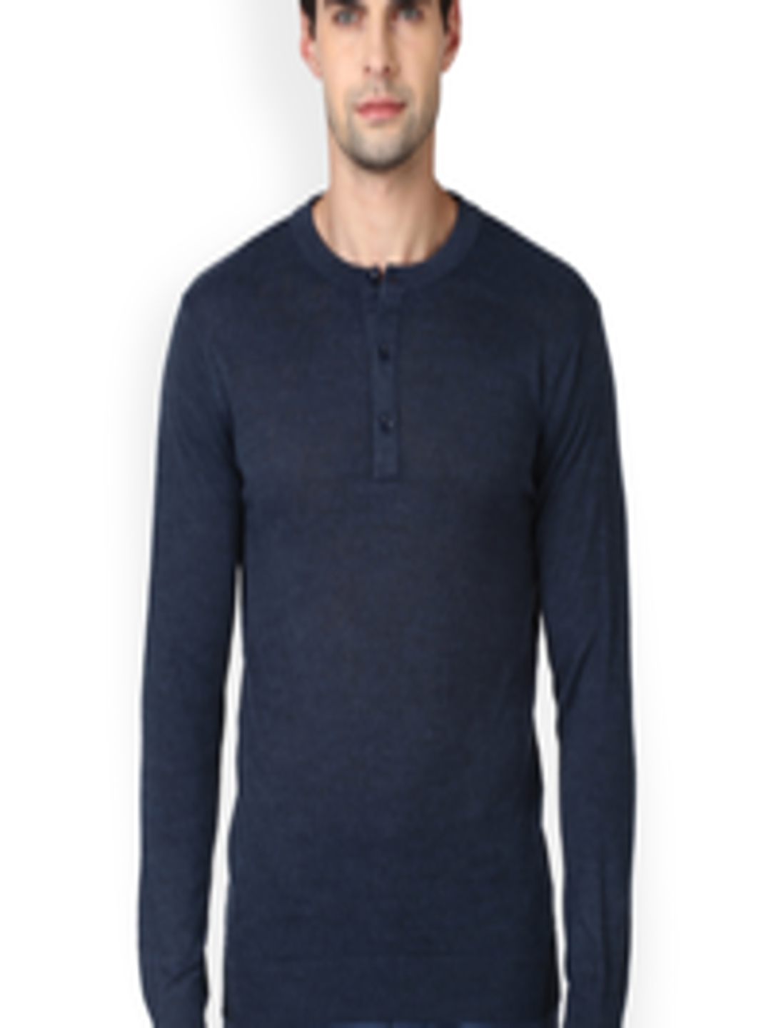 Buy ColorPlus Men Blue Solid Pullover - Sweaters for Men 2275743 | Myntra
