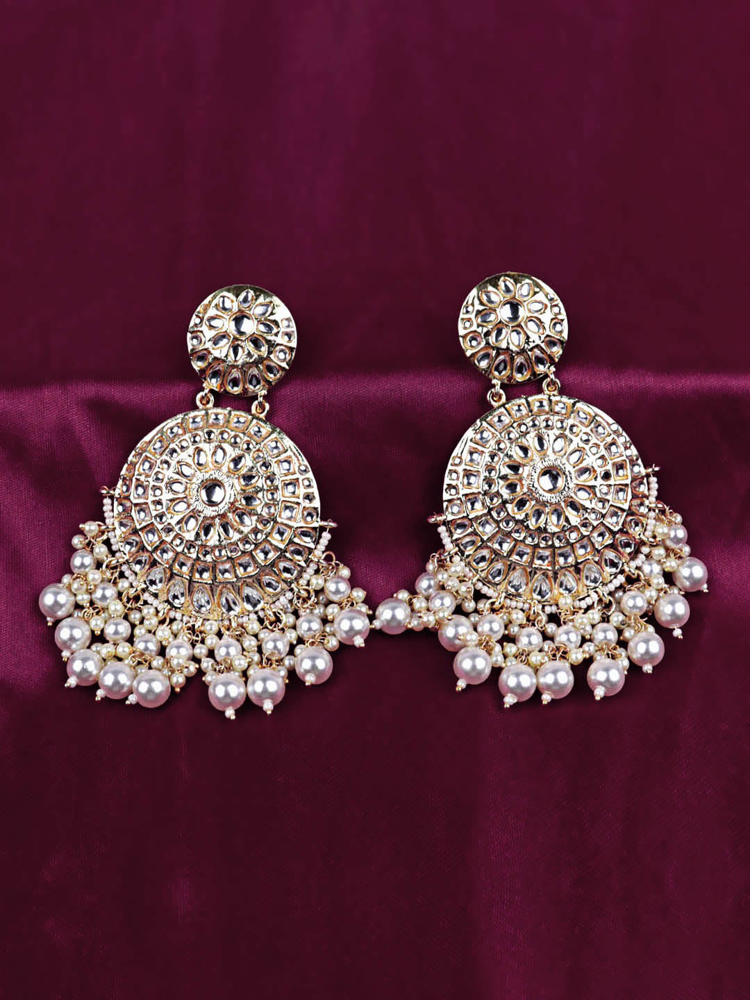 Buy Krelin Traditional Ethnic Circular Drop Earrings Earrings for