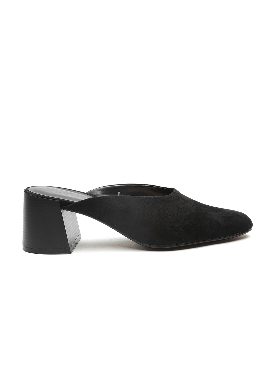 Buy MANGO Women Black Solid Mules Heels for Women 2279014 Myntra