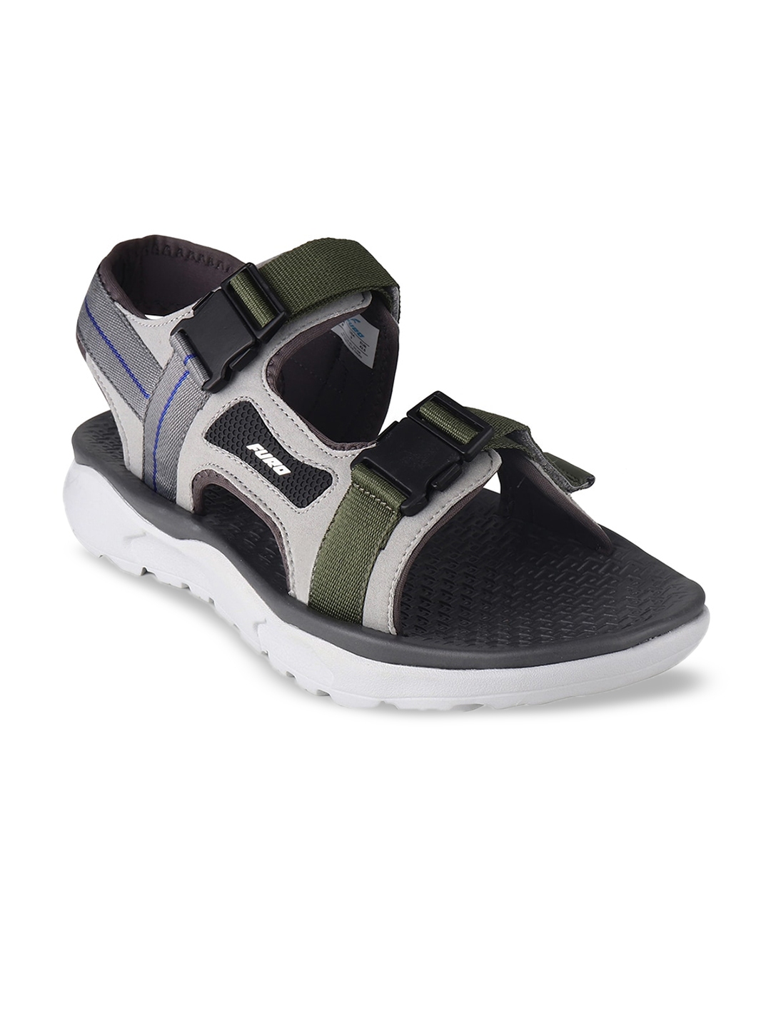 Buy FURO By Red Chief Men Textured Lightweight Velcro Sports Sandals ...