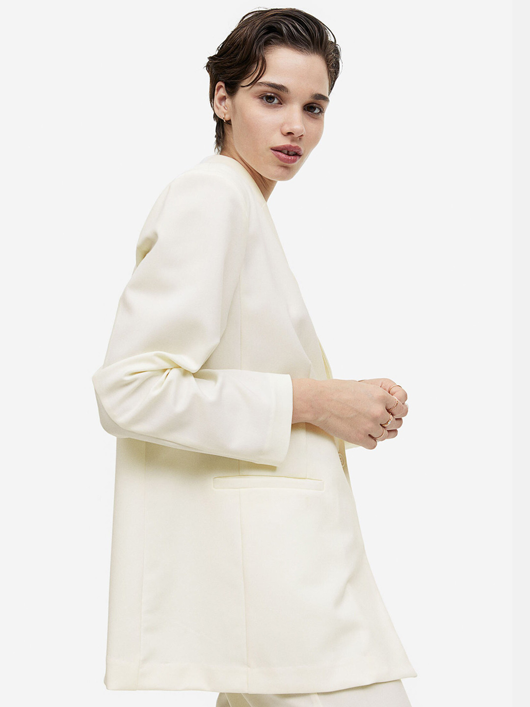 Buy H&M Women Oversized Twill Jacket Blazers for Women 22796390 Myntra