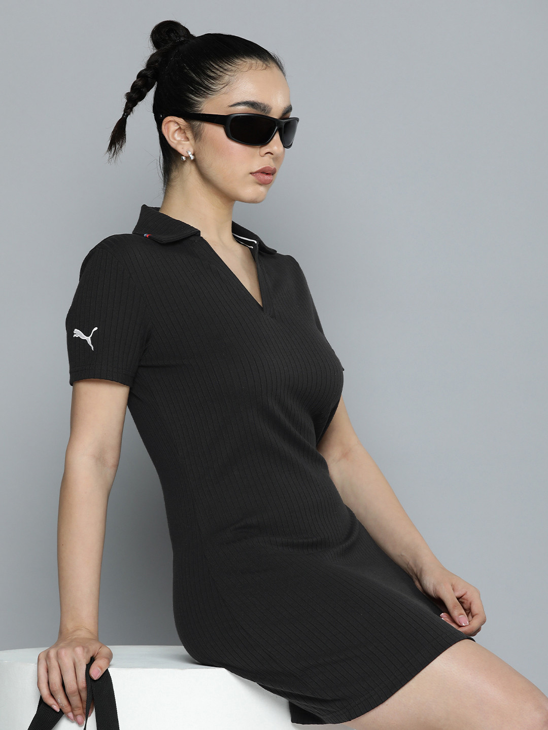 Buy PUMA Motorsport BMW Statement Essential Ribbed Solid T Shirt Dress