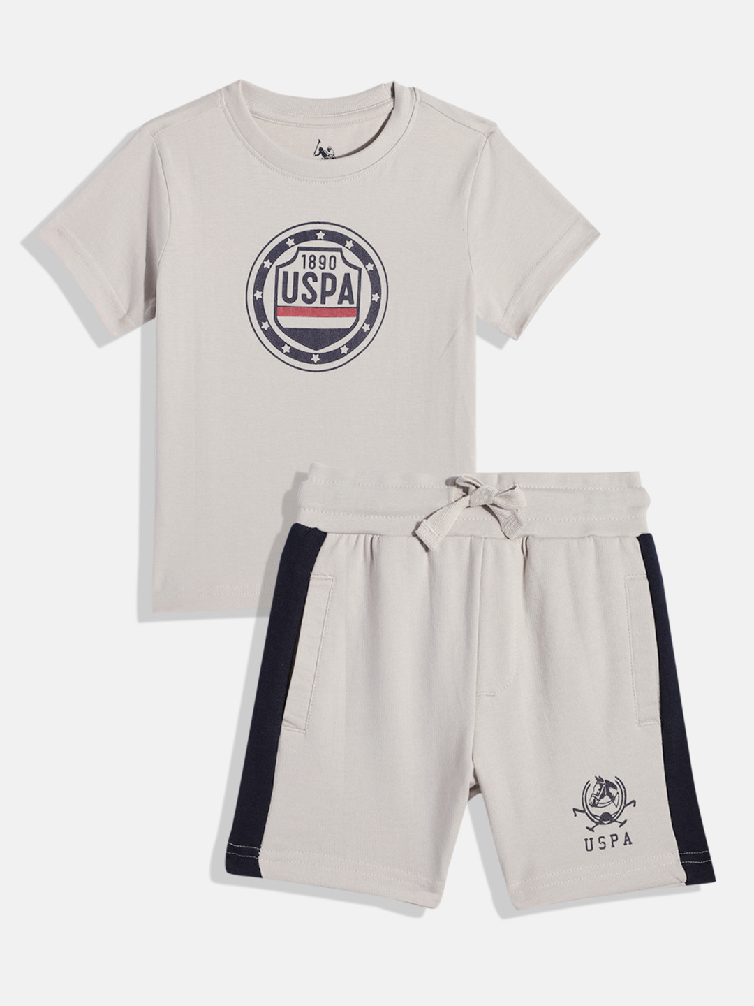 Buy U.S. Polo Assn. Kids Boys Brand Logo Print Knitted Pure Cotton T ...