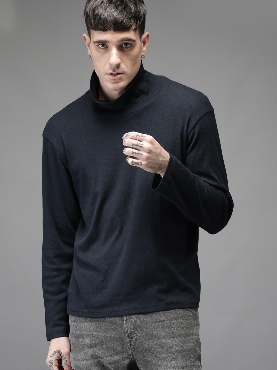 turtle neck t shirts for men