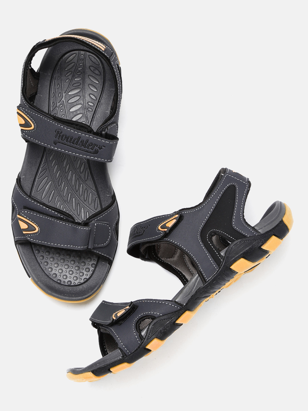 Buy Roadster Men Charcoal Grey Sports Sandals Sports Sandals for Men