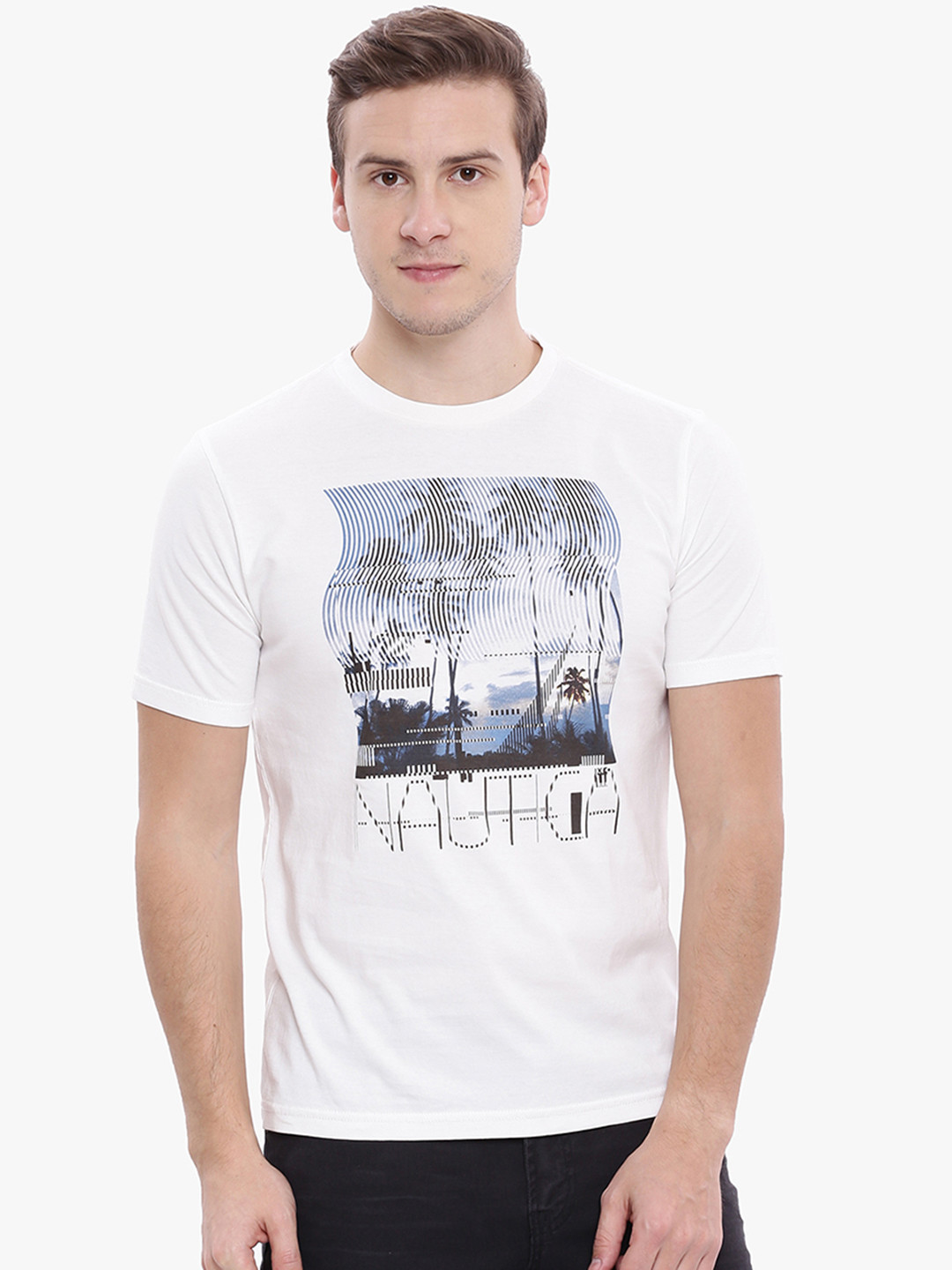mens nautica white t shirt