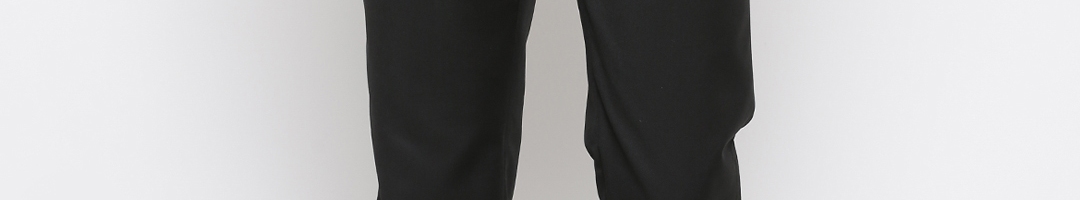 Buy Raymond Men Black Slim Fit Solid Formal Trousers - Trousers for Men ...
