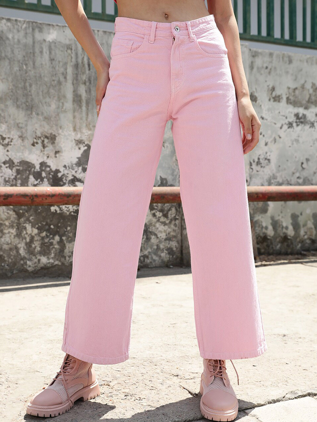 Buy STREET 9 Women Jean Wide Leg High Rise Pure Cotton Jeans Jeans for Women 22832912 Myntra