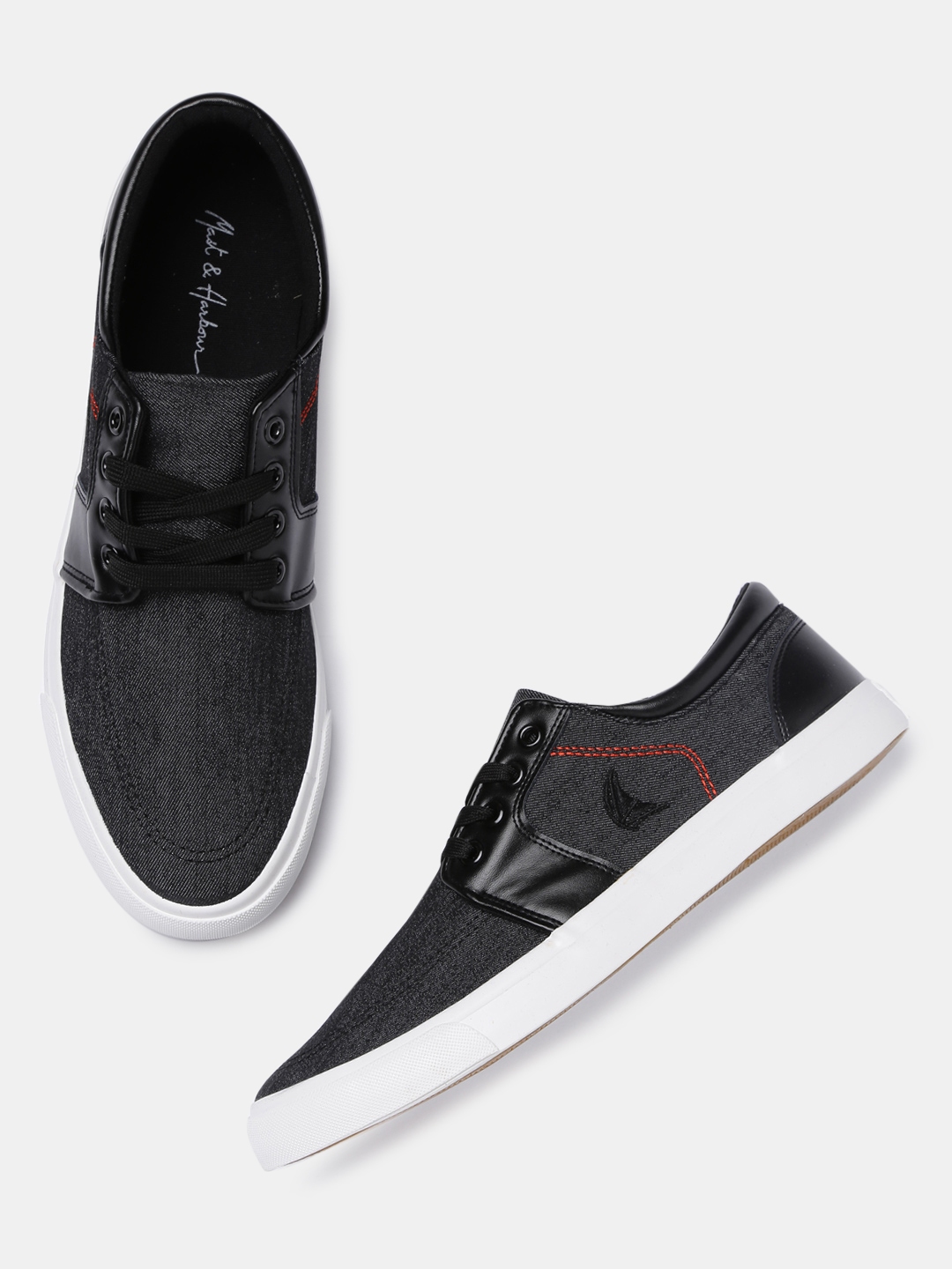 mast and harbour black sneakers