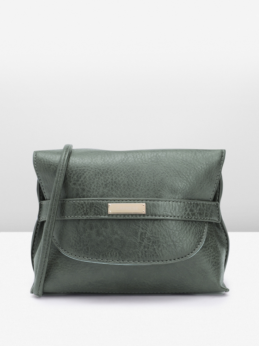 Buy Caprese Textured Regular Structured Sling Bag With Strap Slip On