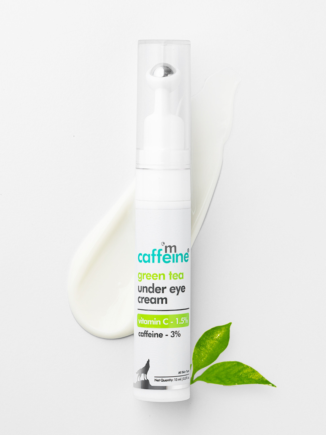 Buy MCaffeine Green Tea Under Eye Cream With Vitamin C To Reduce Wrinkles & Dark Circles 15ml