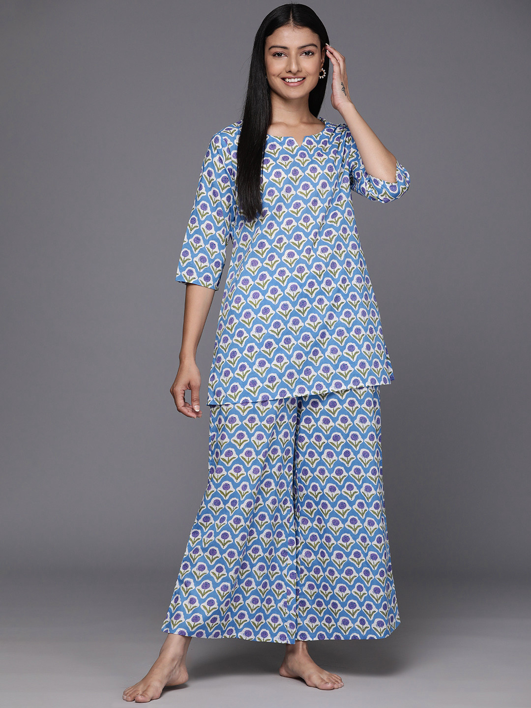 Buy Libas Women Printed Cotton Night Suit Night Suits for Women
