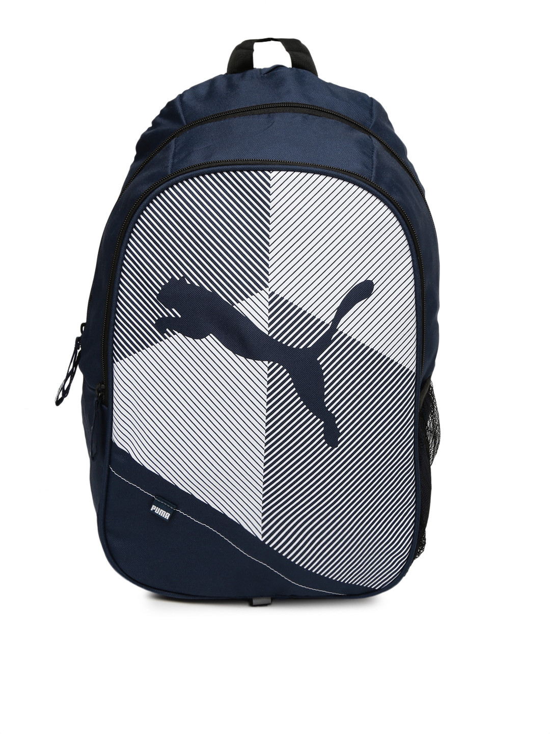 Buy Puma Unisex Navy Blue & White Graphic Backpack Backpacks for