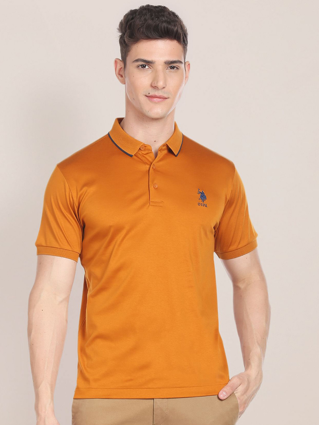 Buy U.S. Polo Assn. Polo Collar Pure Cotton T Shirt Tshirts for Men