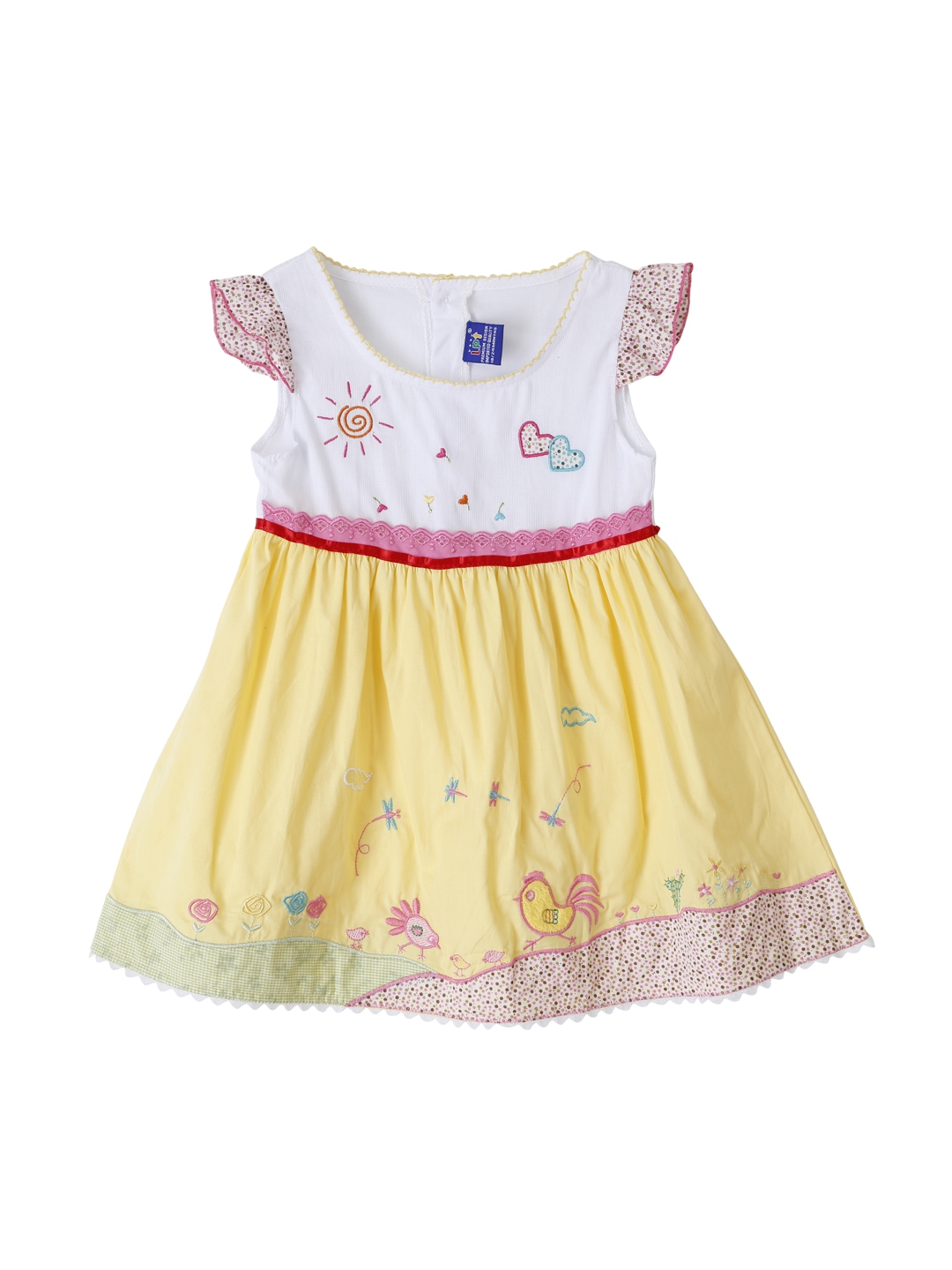 Buy Lilliput Girls Yellow Printed A Line Dress - Dresses for Girls ...