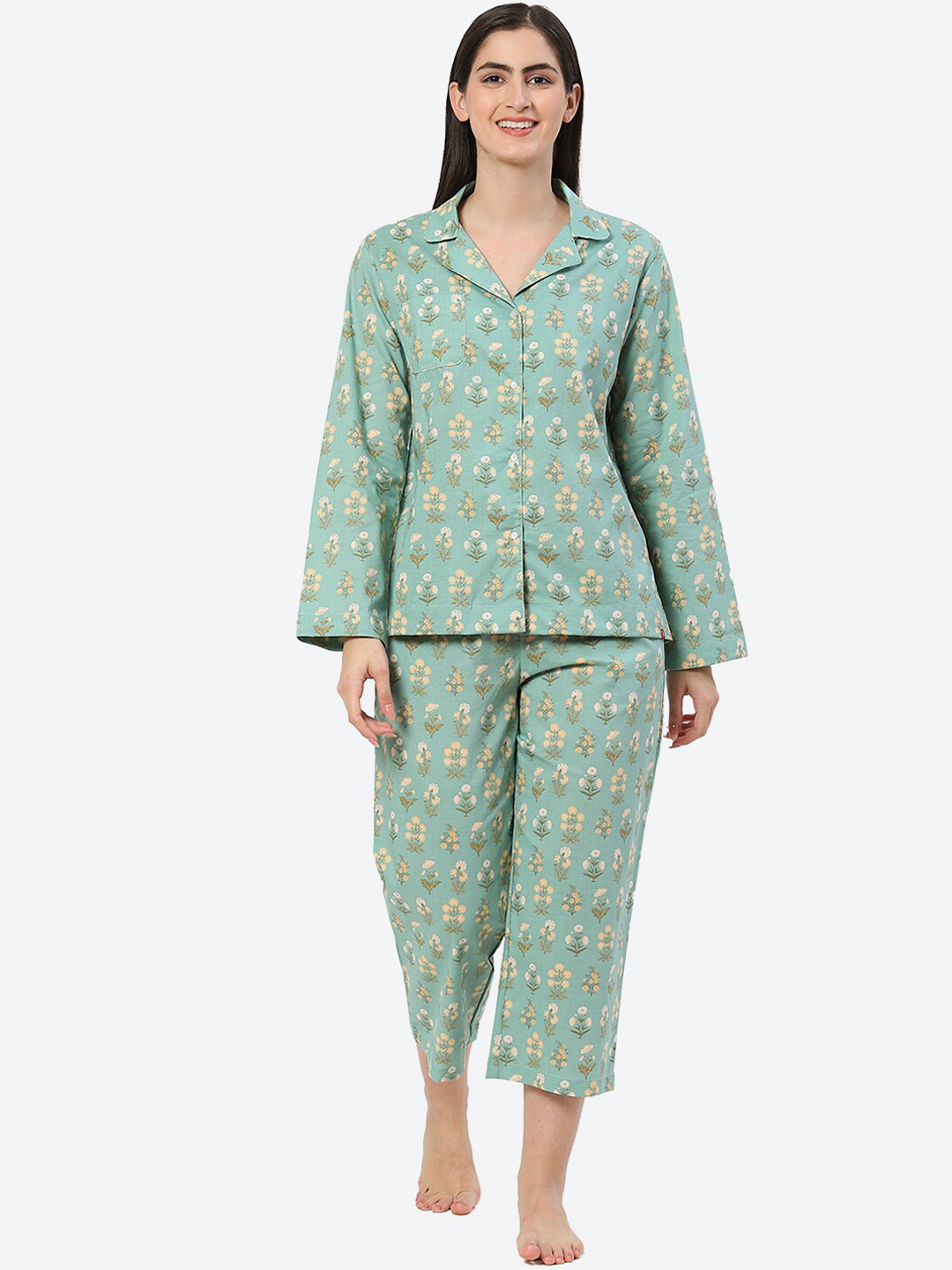 Buy Biba Floral Printed Pure Cotton Night Suit Night Suits for Women