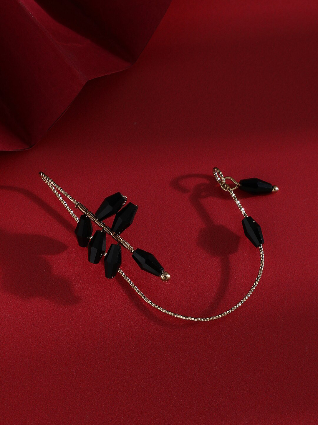 Buy SOHI Gold Plated Contemporary Ear Cuff Earrings Earrings for