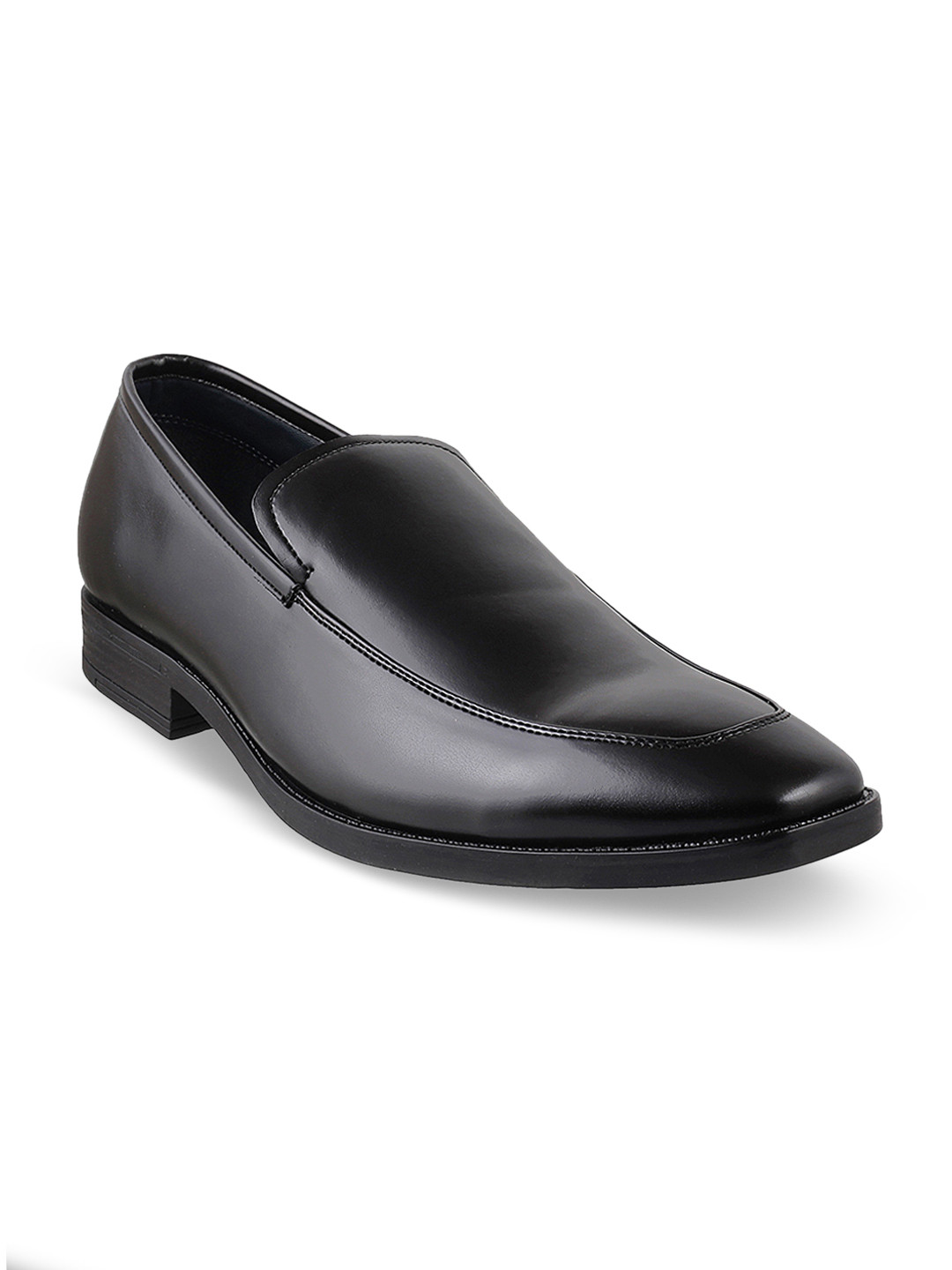 Buy Metro Men Black Leather Formal Slip Ons Formal Shoes for Men