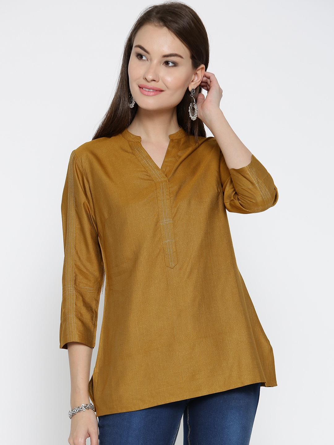 myntra mustard kurti