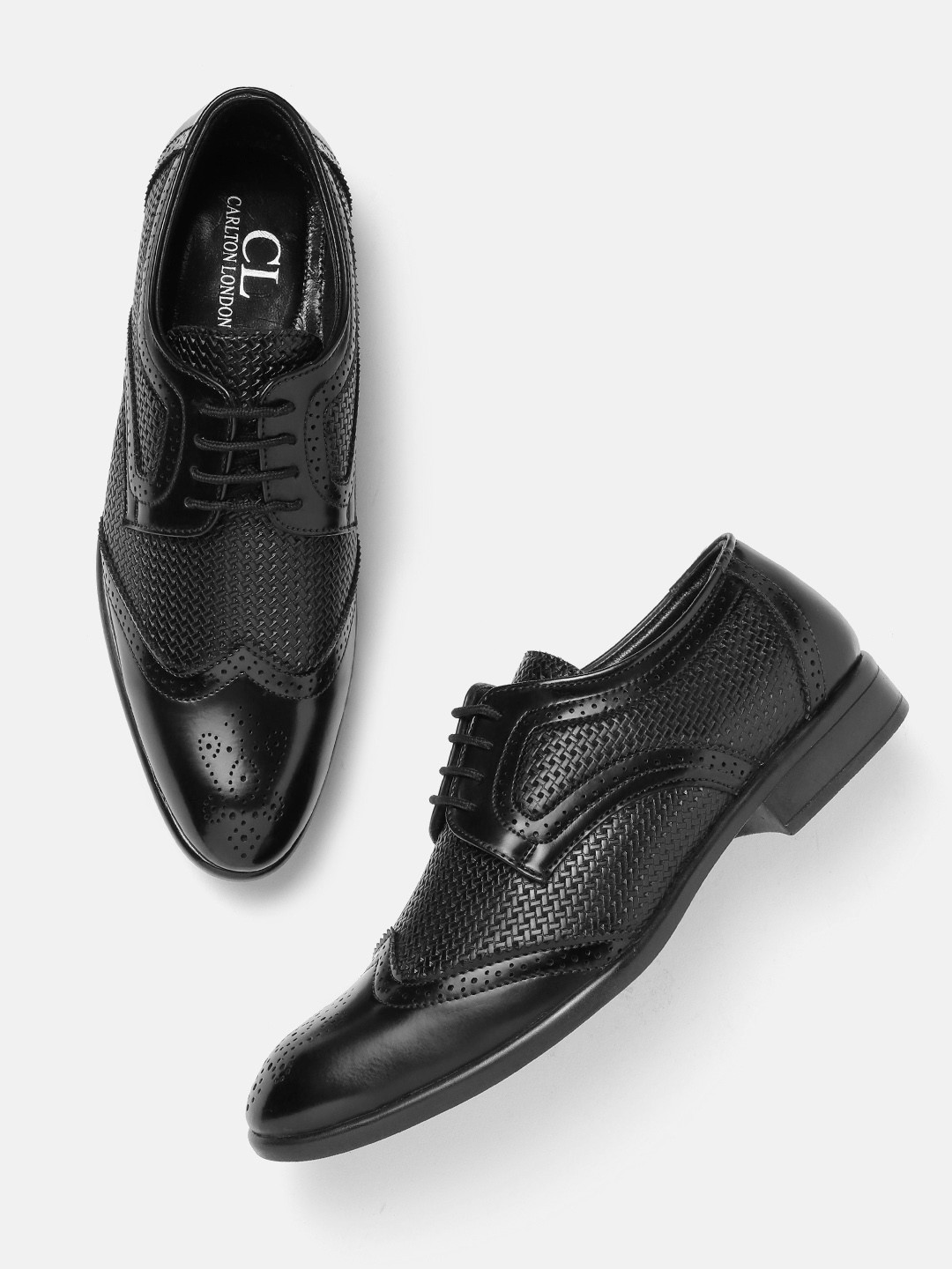 Buy Carlton London Men Textured Formal Brogues Formal Shoes for Men