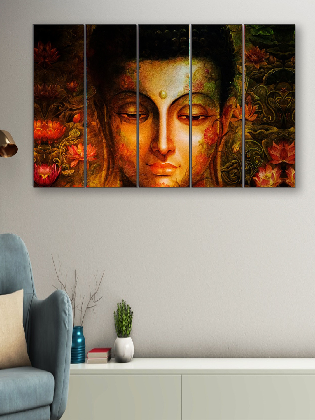 Buy SAF Red & Black 5 Pieces Large Panel Painting Wall Arts Wall Art