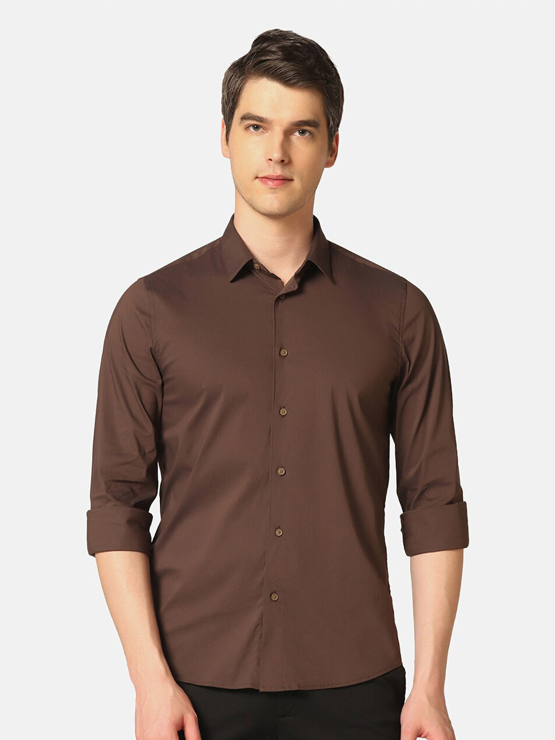 Buy Blackberrys India Slim Fit Spread Collar Casual Pure Cotton Shirt