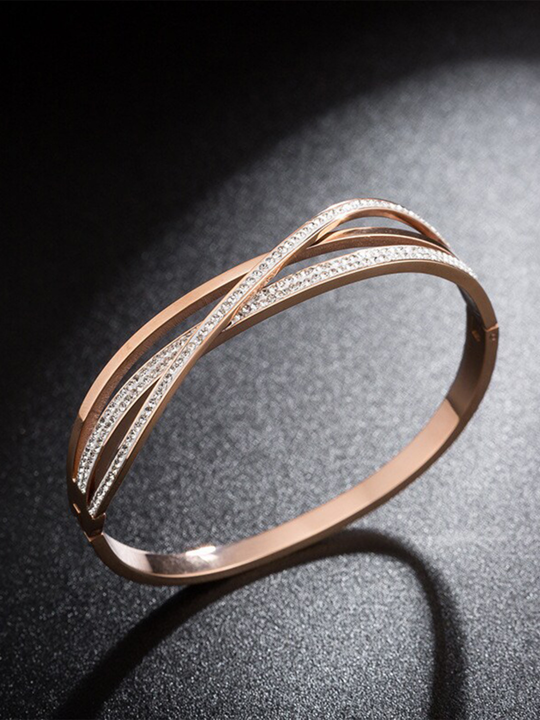 Buy MYKI Rose Gold Plated Bangle Style Bracelet Bracelet for Women 22922450 Myntra