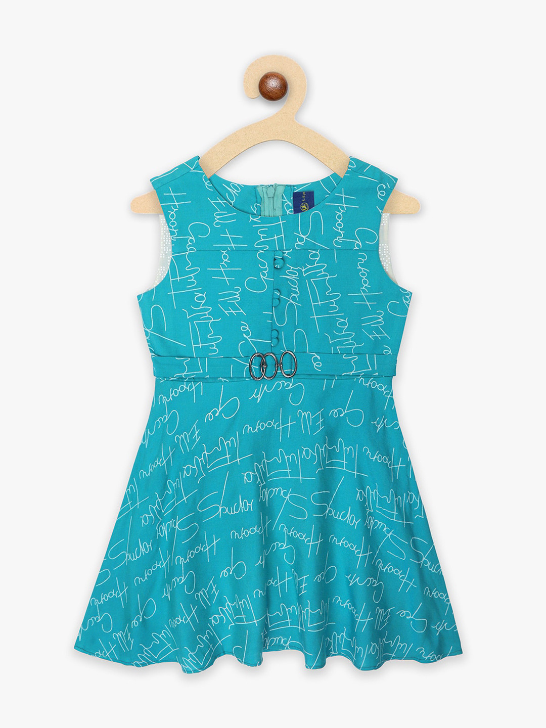 YK Floral Print Fit & Flare Dress