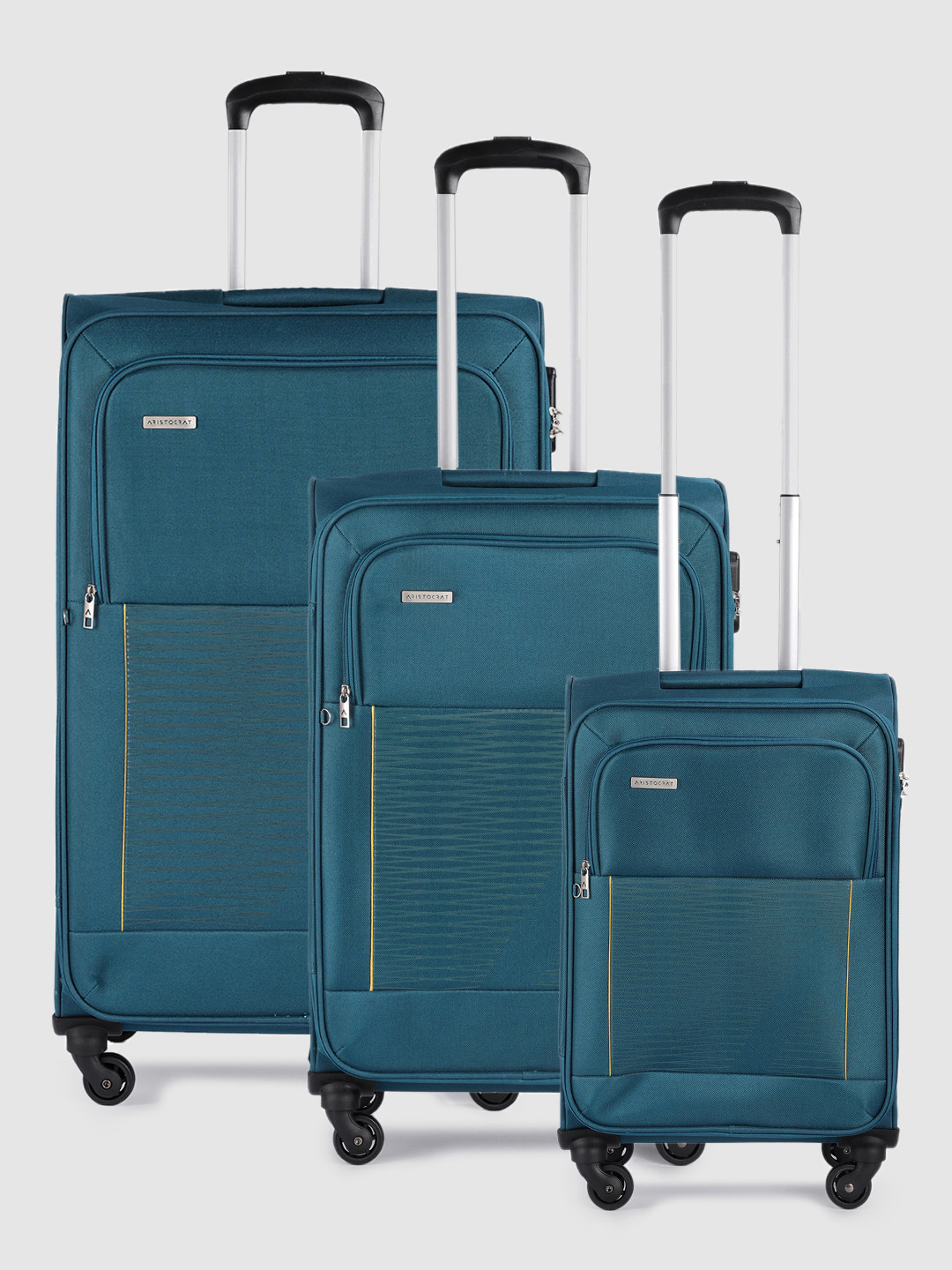 Buy Aristocrat Pack Of 3 Trolley Suitcases Large, Medium And Cabin