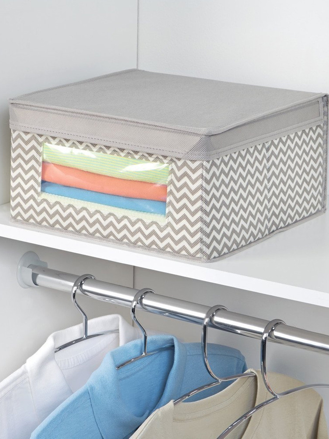 Buy INTERDESIGN Grey & White Checked Suit Organiser Organisers for