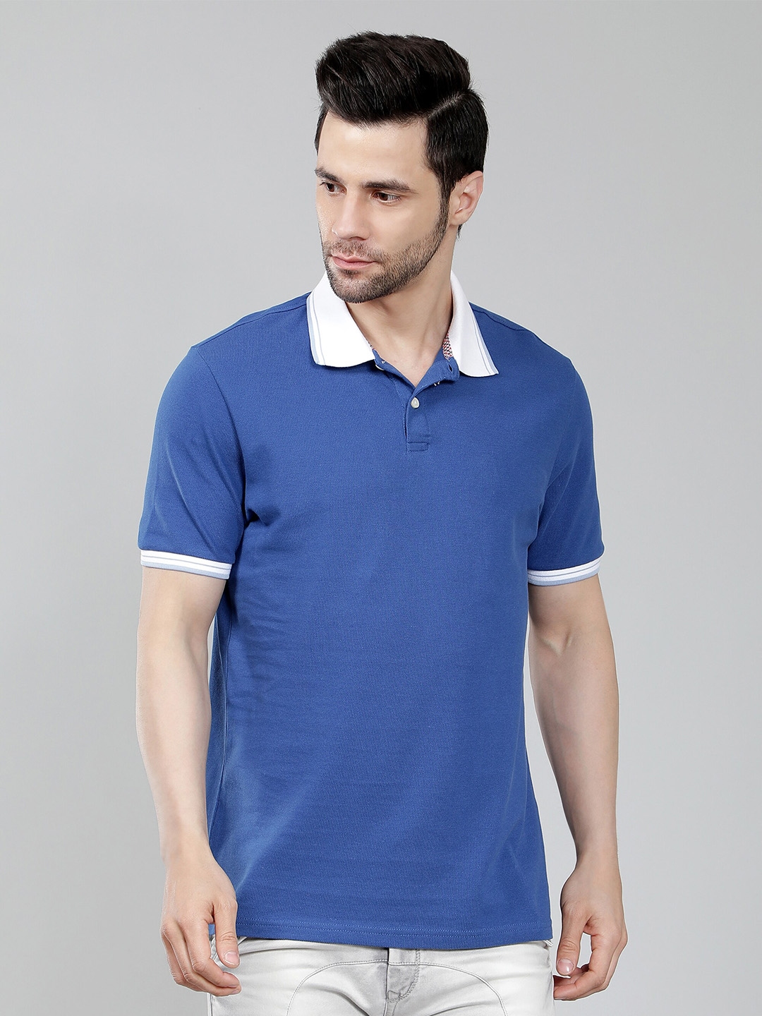 Buy Nimble Polo Collar Short Sleeve Pure Cotton T Shirt - Tshirts for ...