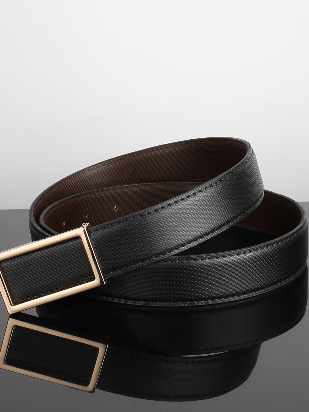 Buy Roadster Men Textured Buckle Belt - Belts for Men 22949316 | Myntra