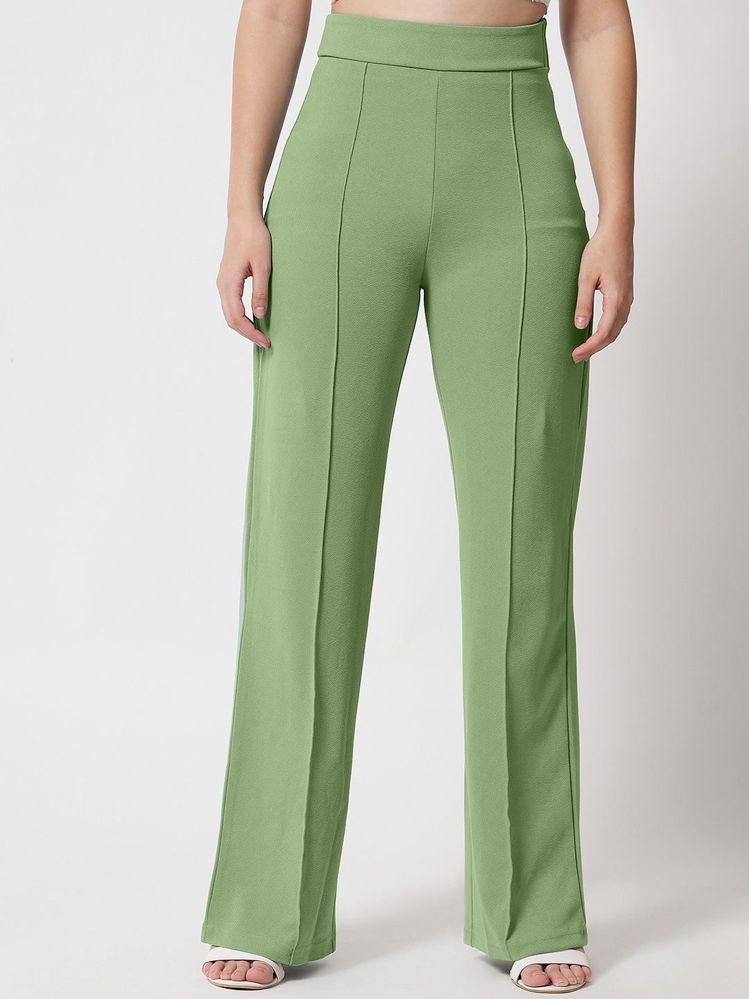 Buy LEE TEX Women Relaxed Straight Leg High Rise Parallel Trousers ...