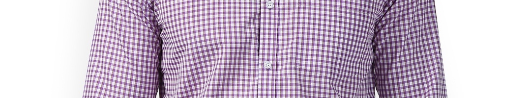 Buy Next Look Men Purple Smart Slim Fit Checked Formal Shirt - Shirts ...