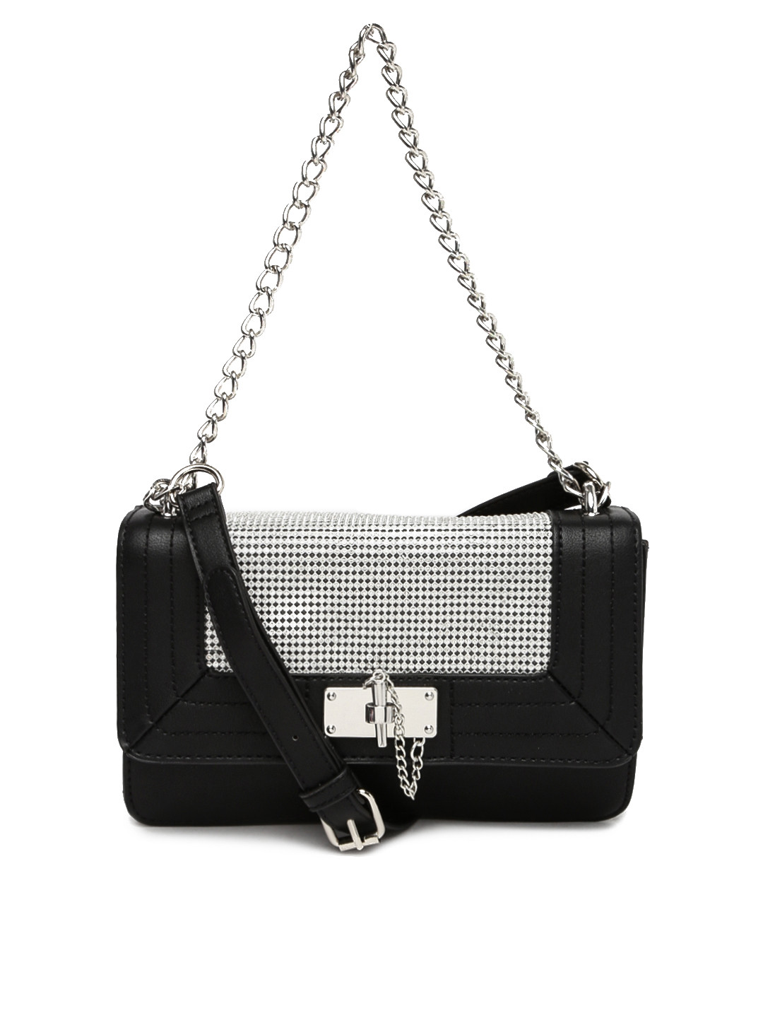 Buy ALDO Black & White Embellished DYROLLA Sling Bag Handbags for
