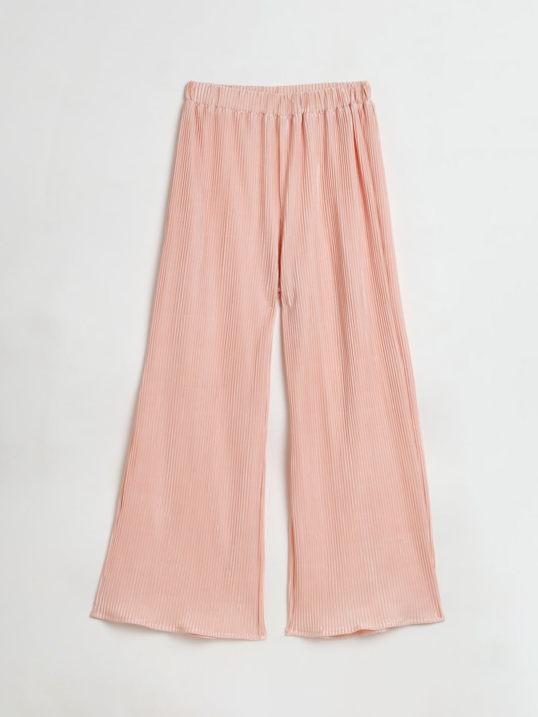 Buy HERE&NOW Girls Pink Mid Rise Parallel Trousers - Trousers for Girls ...