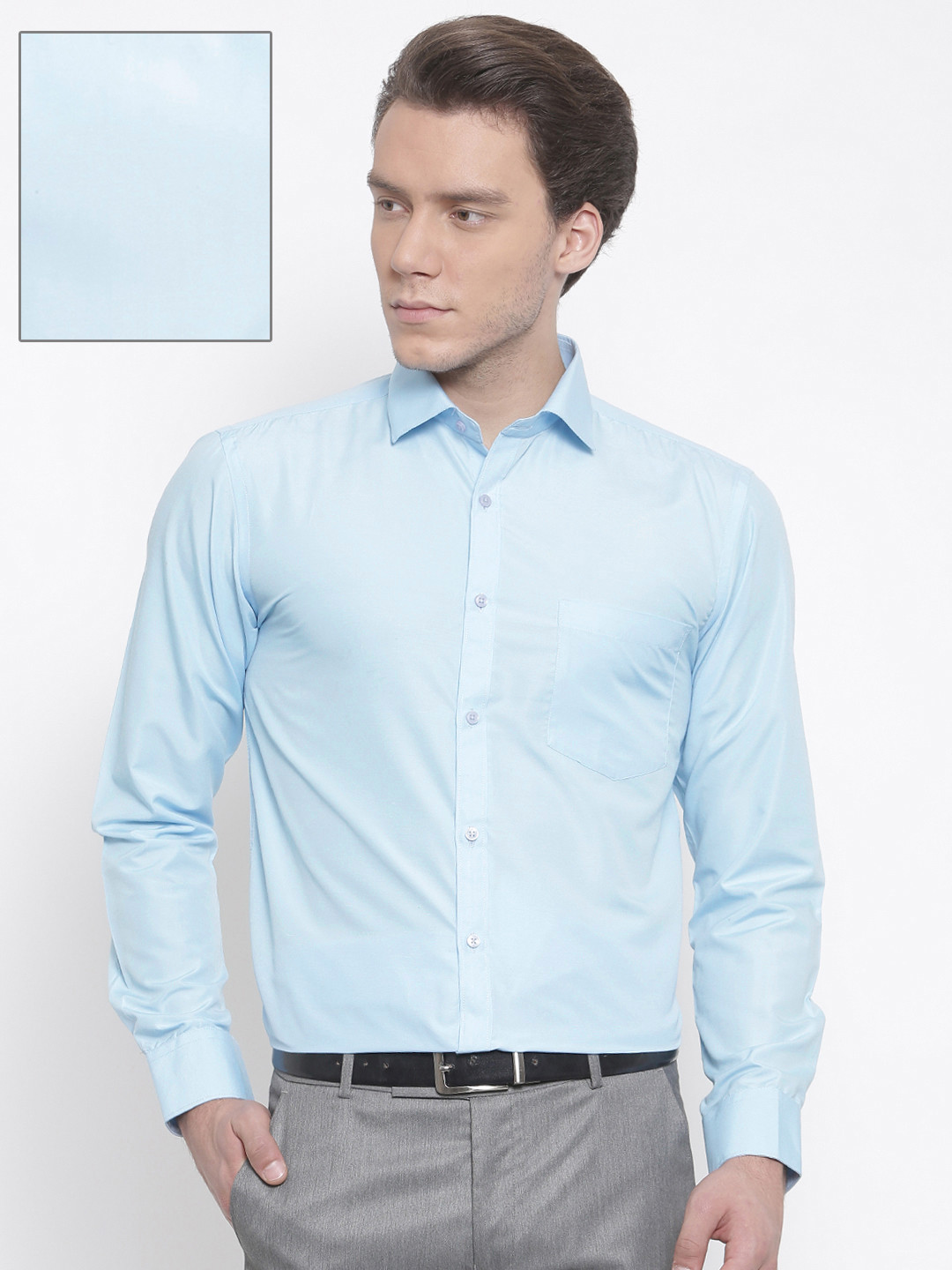 Buy RG DESIGNERS Men Blue Slim Fit Solid Formal Shirt Shirts for Men 2297590 Myntra