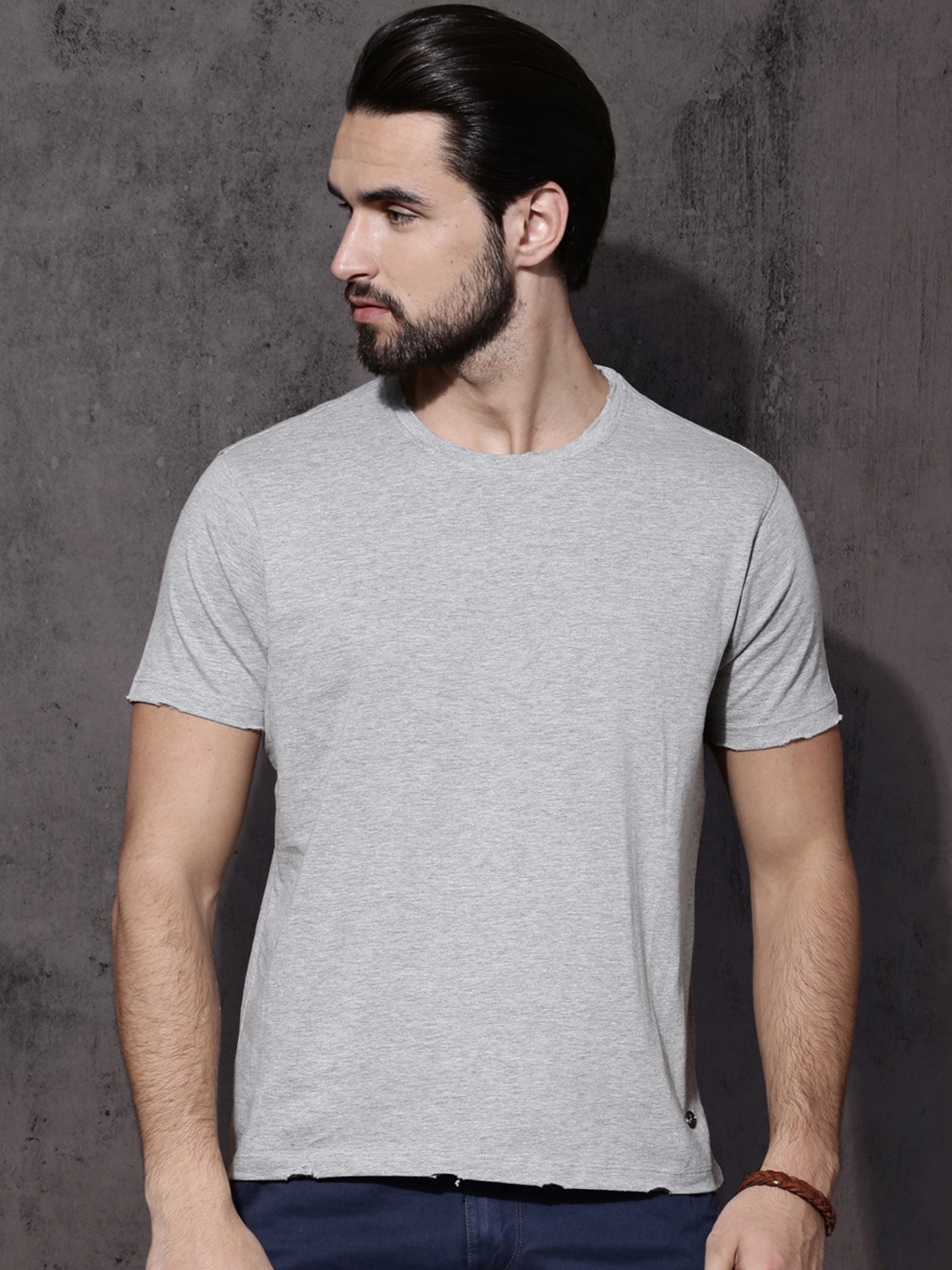 Buy Roadster Men Grey Printed T Shirt - Tshirts for Men 2297728 | Myntra